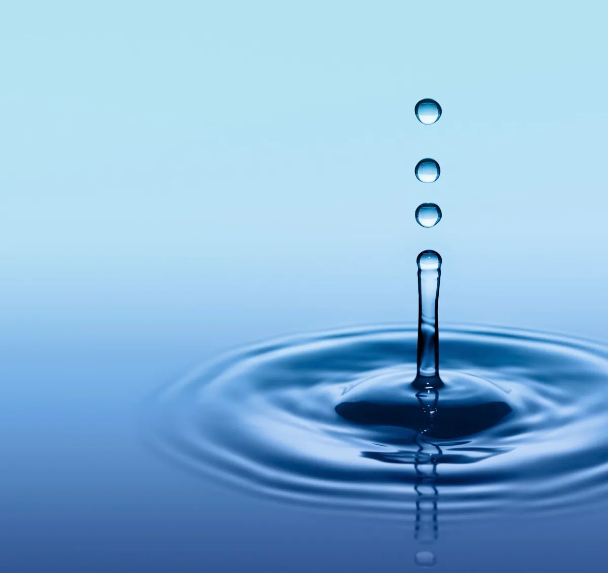A single water droplet rippling — environmental stewardship at LiderDeri