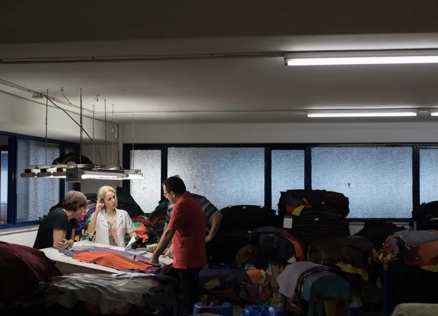 Leather garment production facility